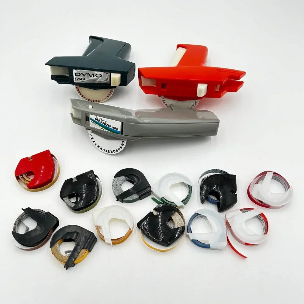 vtg Dymo Labelmaker 1610 1700 label makers and Tape Lot